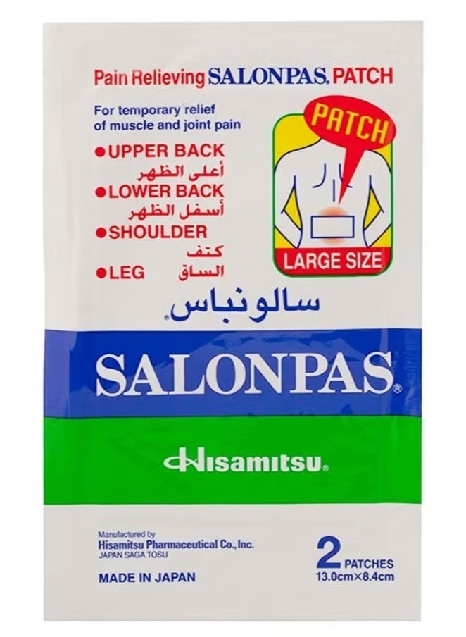 Salonpas Large Pain Relieving Patch - 2 Pieces