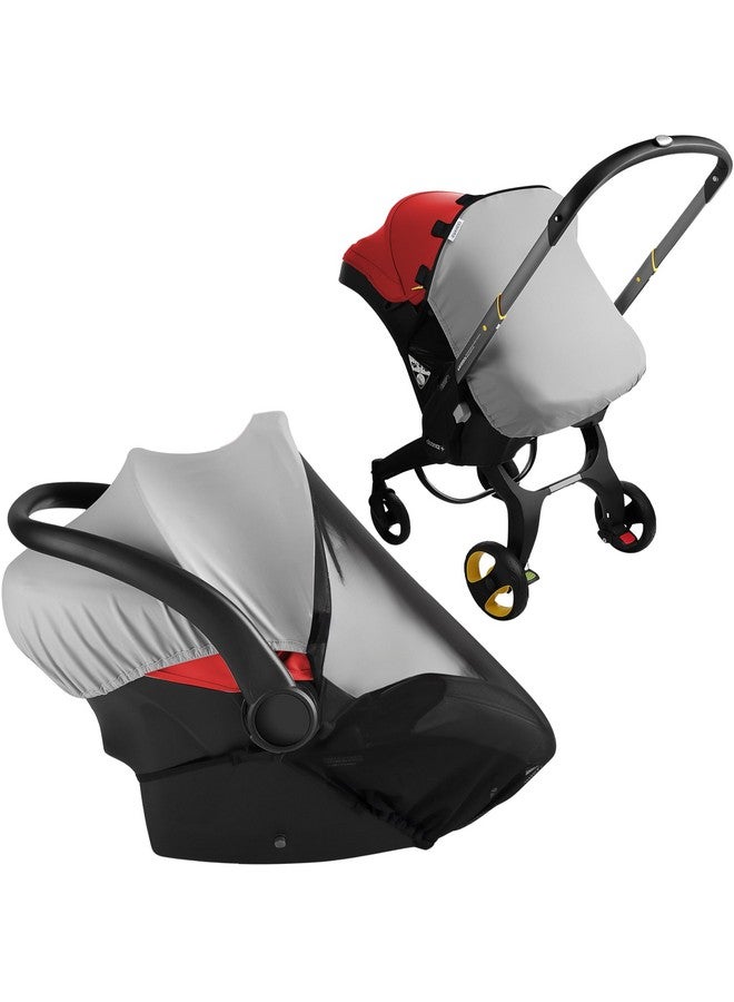 Swanoo Car Seat Cover Baby - Infant Newborn Carseat Cover for Summer - Doona Car Seat Cover - Mosquito Net for Car Seat - Breathable Sunshade Extension Canopy Bug Protector - Image 1