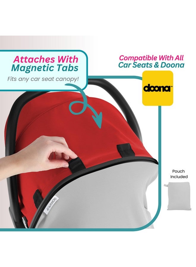 Swanoo Car Seat Cover Baby - Infant Newborn Carseat Cover for Summer - Doona Car Seat Cover - Mosquito Net for Car Seat - Breathable Sunshade Extension Canopy Bug Protector - Image 4