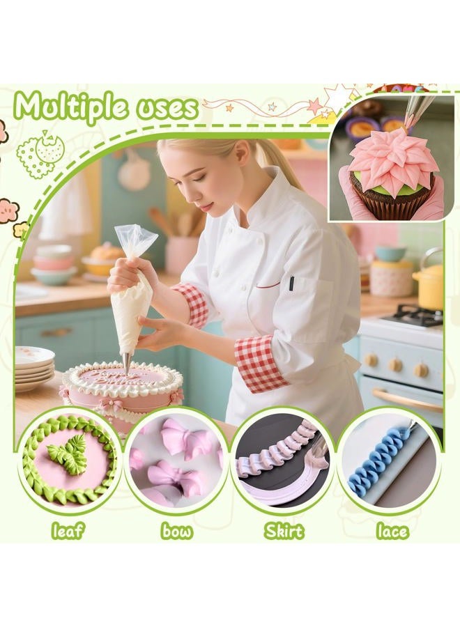 Suuker 5pcs/set Leaf Piping Icing Nozzles,Stainless Steel Cake Decorating Tips Set, DIY Baking Supplies Cake Decorating Tools - Image 3