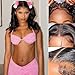 GABRIELLE Wear And Go 14 Inch Glueless Wigs Human Hair 6x4 HD Body Wave Lace Front Wig 200 Density Pre Plucked Pre Cut Lace Closure Wigs for Women Natural Black Glueless Wig - Image 3