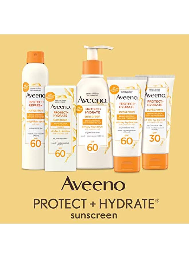Protect + Hydrate Moisturizing Body Sunscreen Lotion With Broad Spectrum Spf 60 & Prebiotic Oat Weightless & Refreshing Feel Parabenfree Oilfree Oxybenzonefree 3.0 Ounces