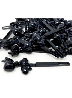 TARA Tara Girls Self Hinge Bow Hair Barrettes 18 Pieces Selection (Black)  - Image 3