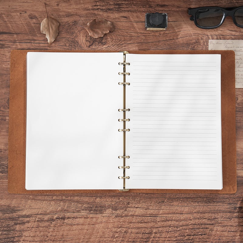 Retro Tang Grass Carved First Layer Cowhide A4/B5/A5 Thickened Crazy Horse Leather Binder Sketch Notepad Diary - Image 3