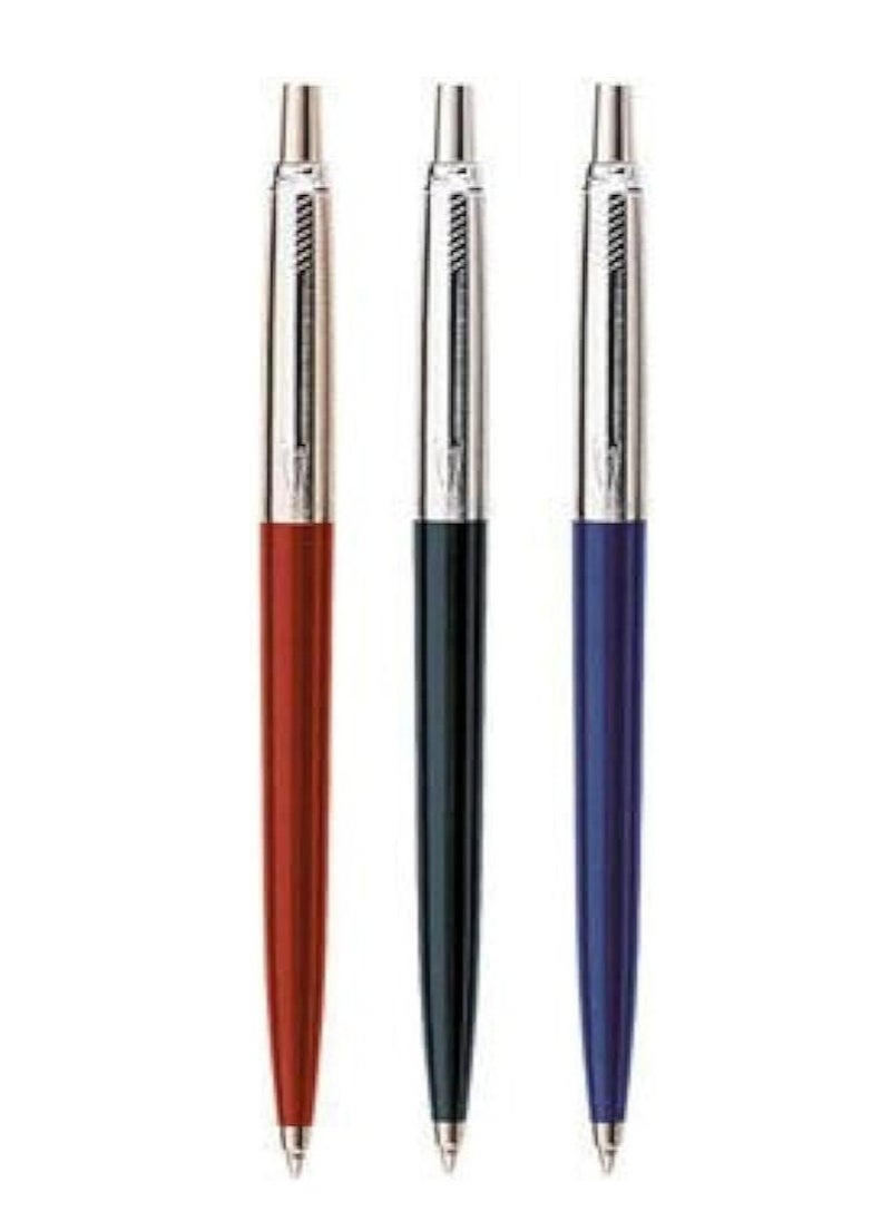 Parker Pen Company - 3 Parker Jotter Standard Ct Ball Pens Ink Blue - Image 1
