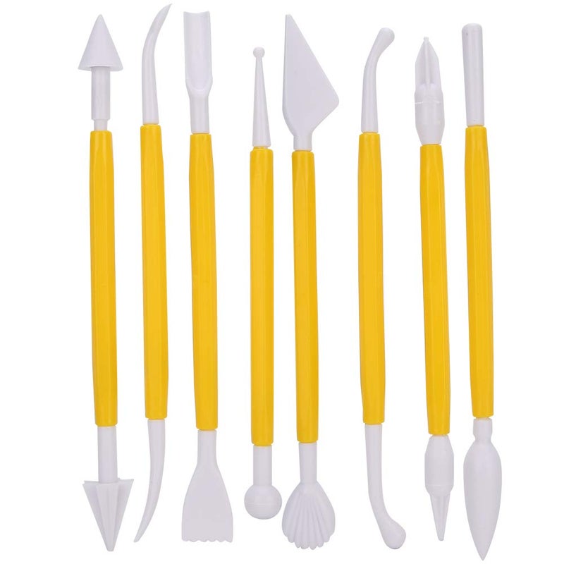 46PCs Plastic Clay Moulds Set For Pottery Making DIY Crafts With Clear Lines Good Elasticity - Image 5