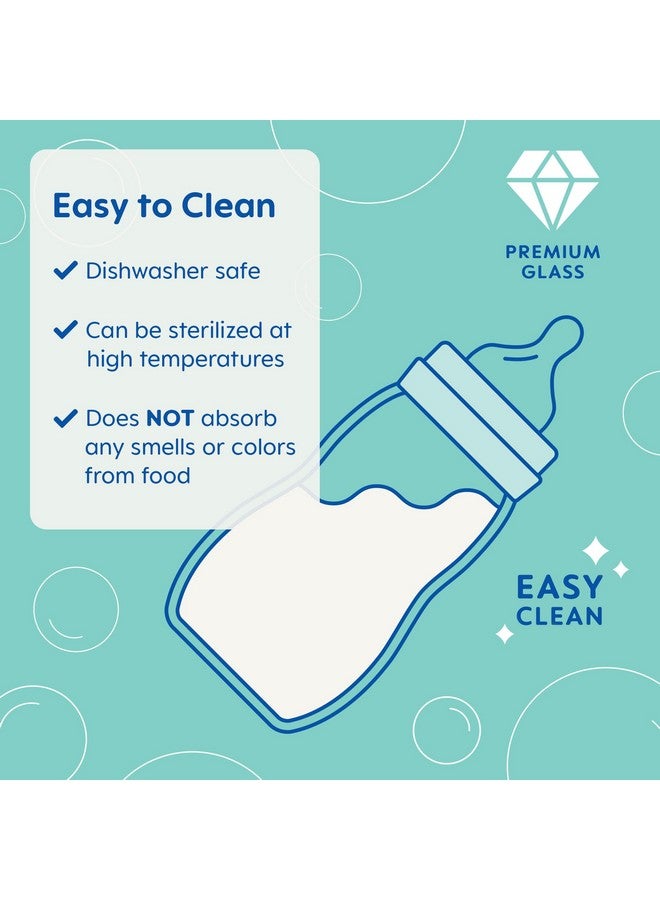 مام زجاجات رضاعة مام فيل جود ذات تدفق بطيء، مصنوعة من زجاج فاخر، سهلة التبديل بين الرضاعة الطبيعية والزجاجة، 5 أونصات، للأطفال من عمر 0 أشهر فما فوق، للجنسين، عبوة واحدة - Image 5