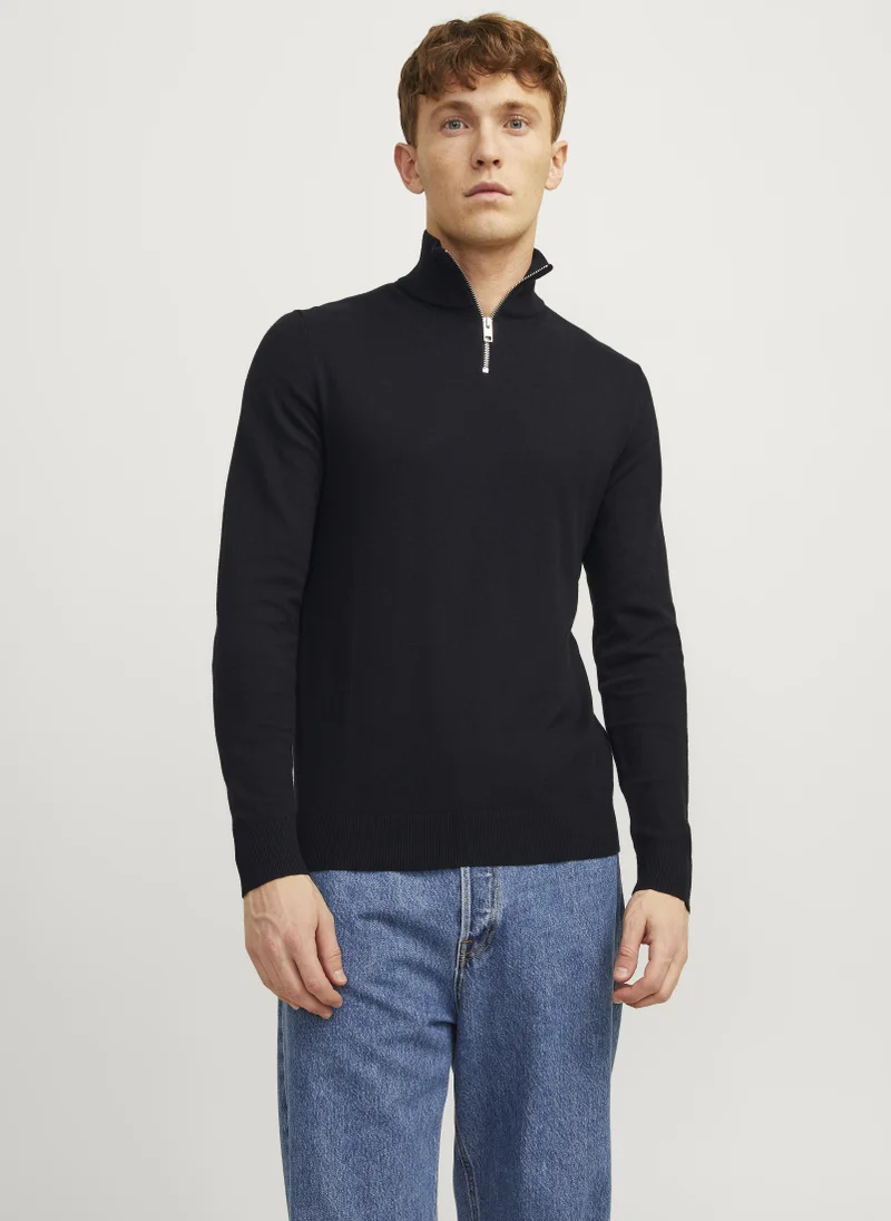 JACK & JONES Knitted Half Zip Up Sweater