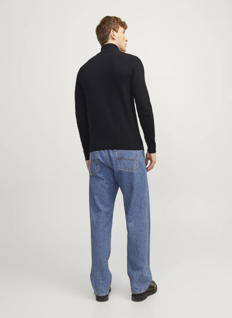 JACK & JONES Knitted Half Zip Up Sweater