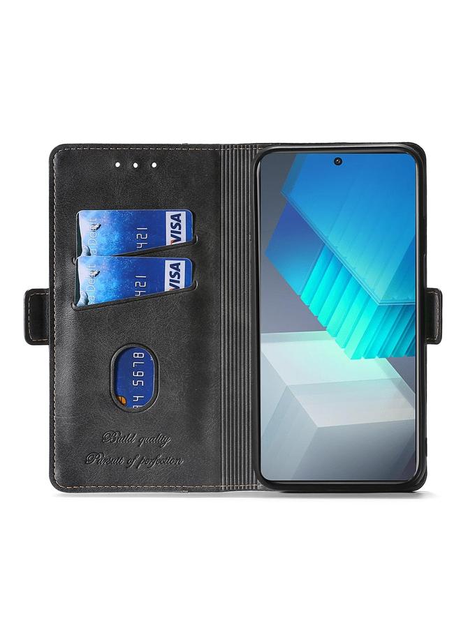 اس-توب جراب هاتف Honor Play 40 Plus بلون متباين مع مشبك جانبي من الجلد - Image 3