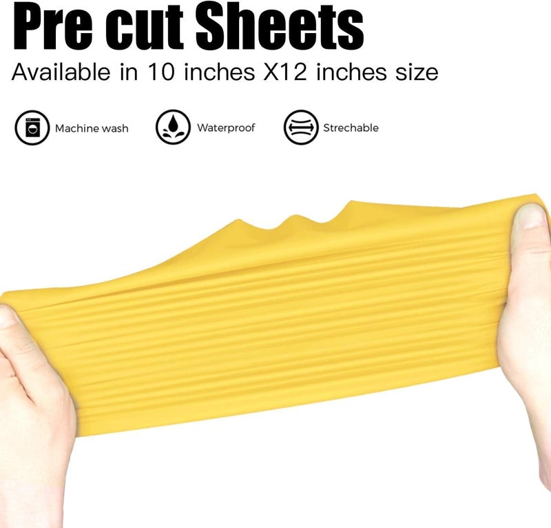 JANDJPACKAGING Heat Transfer Vinyl HTV for T-Shirts 12"x10" 10 Pack Iron on Vinyl (Sun Yellow) - Image 4