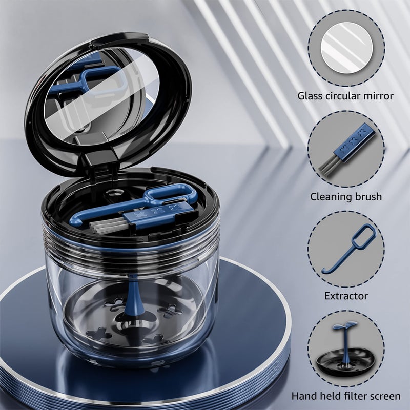 OFIDUS Denture Bath Case, No-Leak Double Layer Dry & Wet Separation Denture Bath Box, Portable Denture Case with Mirror, Removal Tool, Brush for Dentures, Clear Braces, Mouth Guard, Retainers (Black) - Image 4