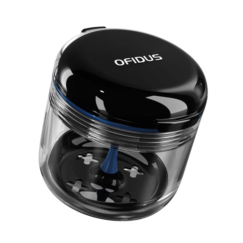 OFIDUS Denture Bath Case, No-Leak Double Layer Dry & Wet Separation Denture Bath Box, Portable Denture Case with Mirror, Removal Tool, Brush for Dentures, Clear Braces, Mouth Guard, Retainers (Black) - Image 1