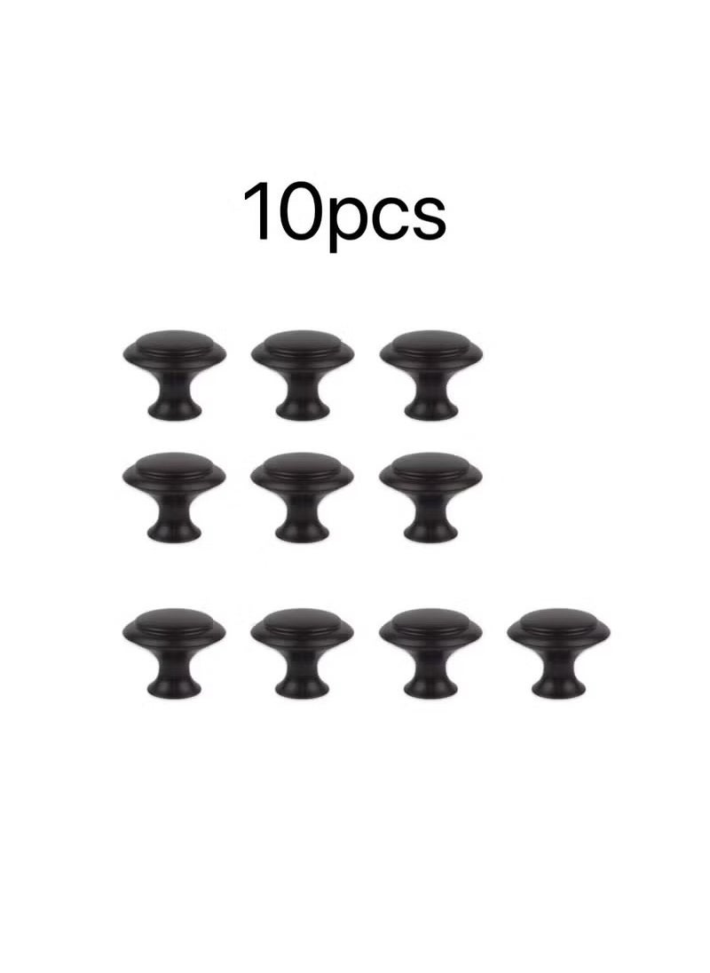 Black Cabinet Knobs, 10 Pcs 1-1/5 inch Kitchen Cabinet Knobs, Kitchen Cabinet Hardware, Black Drawer Knobs, Matte Black Knobs for Cabinets, Cabinet Door Knobs, Drawer Handles with Screws  - Image 1