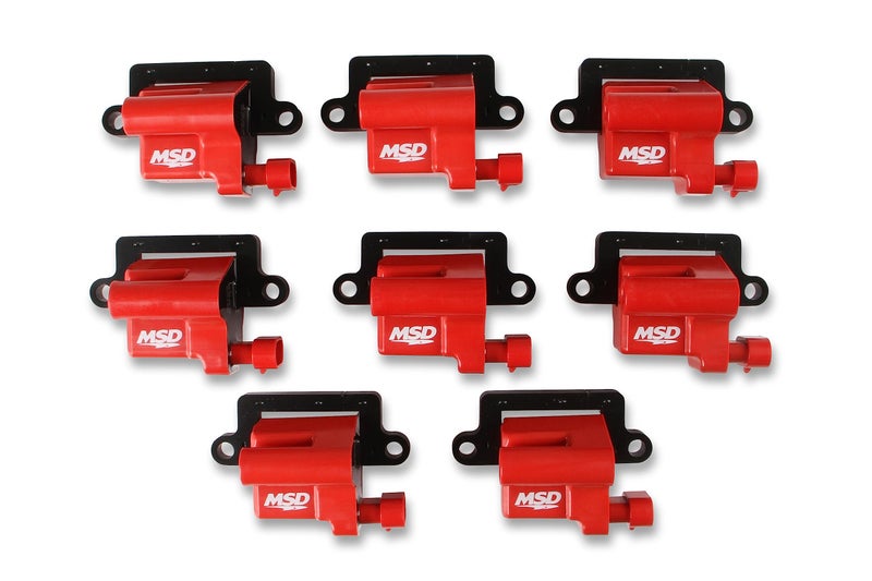 MSD 82648 Ignition Coil Blaster LS Series, Red, 8-Pack - Image 1
