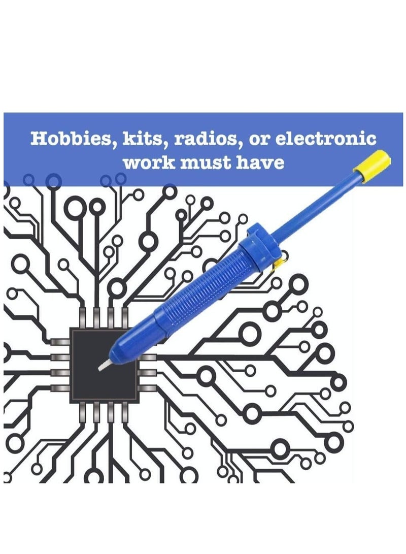 SYOSI 2 قطع مضخة تفكيك اللحام اليدوية 13" أداة إزالة اللحام لإزالة اللحام من خلال ثقب مع شفط فراغ قوي - Image 2