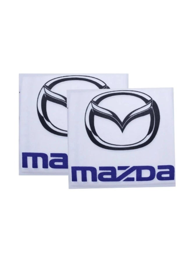 Mazda car seat cover, two pieces, for driver and passenger, white color