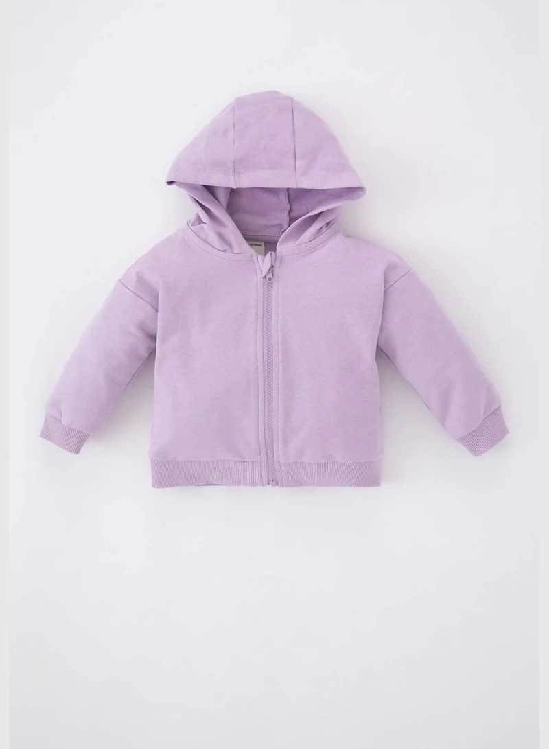 DeFacto BabyGirl Hooded Long Sleeve Knitted Cardigan