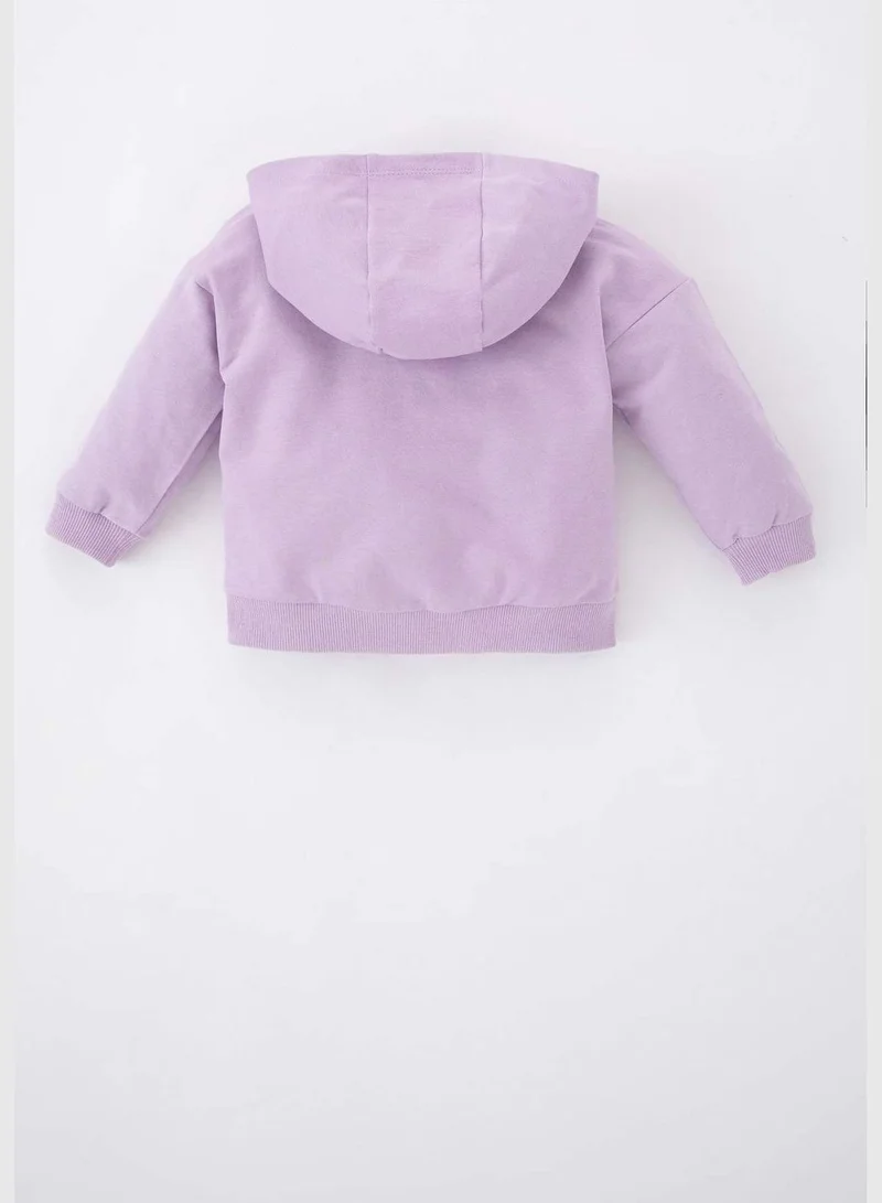 DeFacto BabyGirl Hooded Long Sleeve Knitted Cardigan