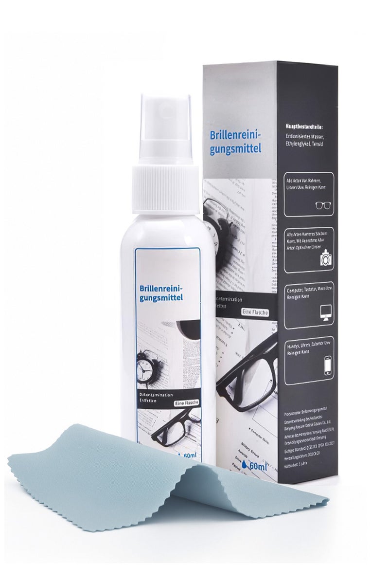 GECLL Brillenreini-Gungsmittel, Spectacle Lens Cleaning & Maintenance Spray for Mobile Phones & Electronic Screens, Optical Surfaces, Safe Professional Formula 60ML - Image 1