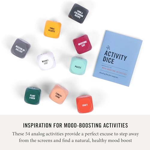 Two Tumbleweeds Mood-Boosting Activity Dice - Game for Adults, Teens, Therapists, Retirees - Set of 9 Dice for Increasing Happiness & Well-Being - Unique Gift - 1+ Players - Image 2