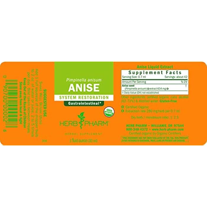 Herb Pharm Certified Organic Anise Liquid Extract for Digestive Support, 1 Fl Oz (Pack of 1) 1 Fl Oz - Image 5