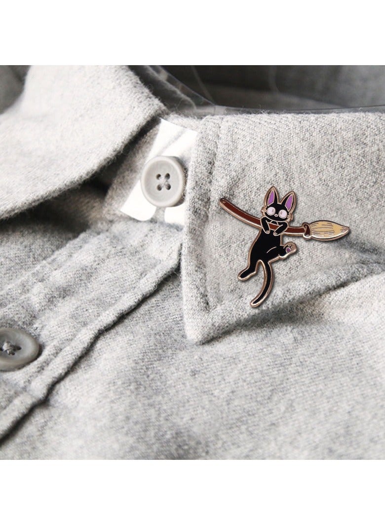 Goolsky Cute Cat Hard Badge Brooch for Backpack Party - Novelty Accessory for Adults  - Image 2