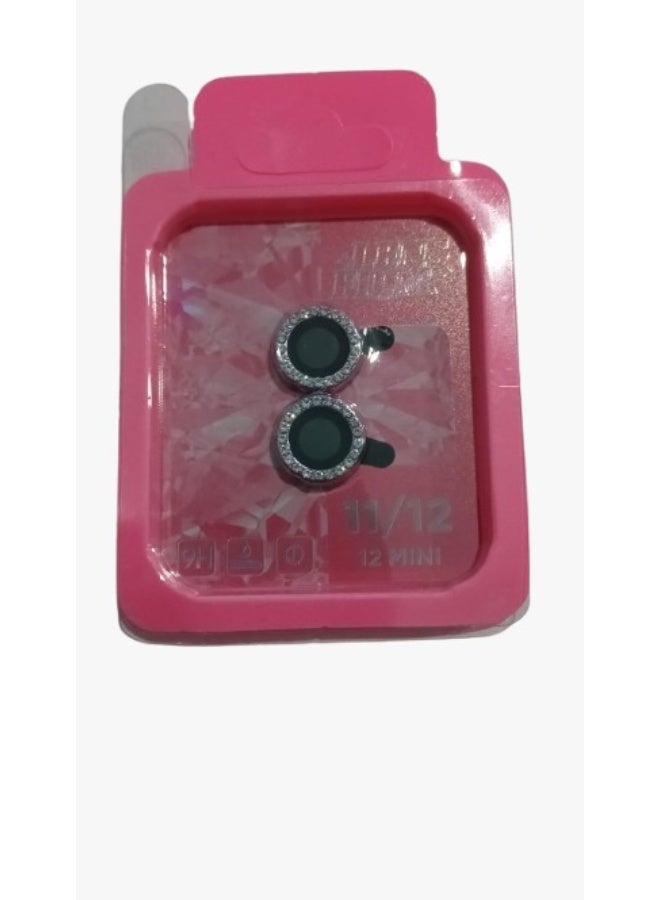 9H Tempered Glass Camera Lens Protector for iPhone 11/12/12 Mini (Purple)