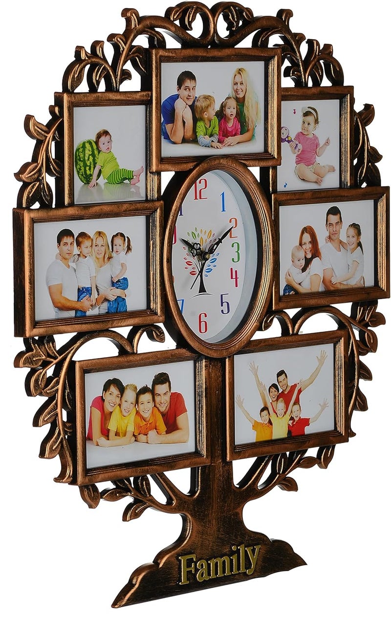 Harbour Plastic Analog Latest Stylish New Models Wall Clock With Photo Frames Size Height 58 Cm X Width 48Cm Home Decor Big Size Wall Clock Mzhb 3 Multi - Image 3