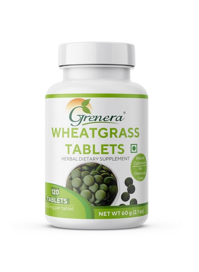 Grenera Wheatgrass Tablets, 2000 mg per Serving, Natural Supplement, 120 Tablets - Image 1