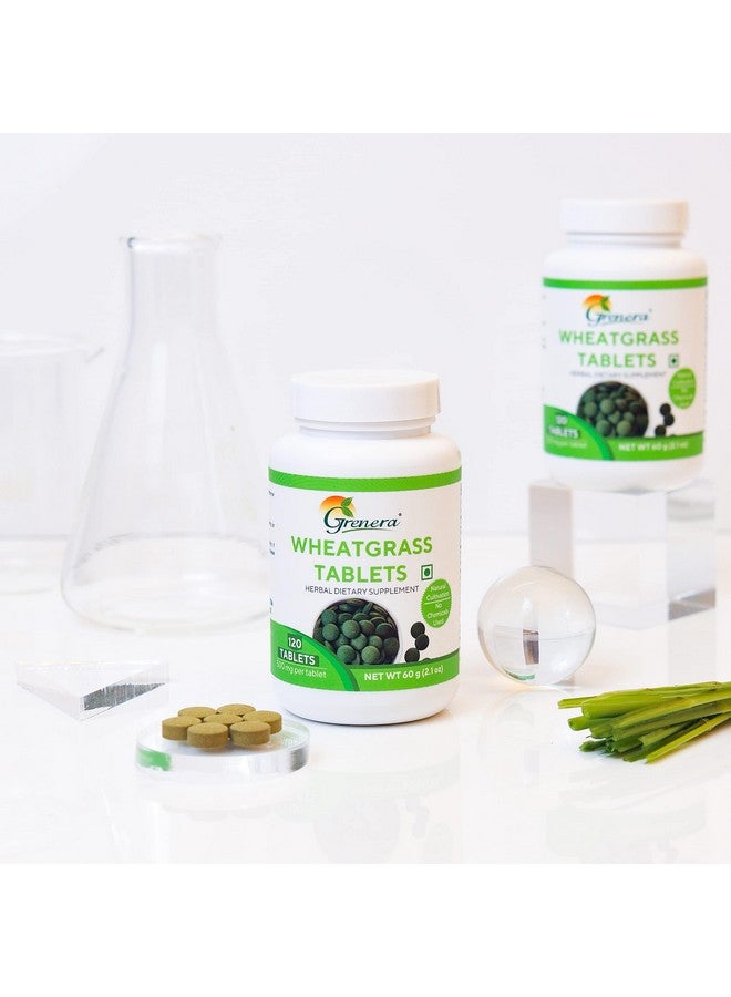 Grenera Wheatgrass Tablets, 2000 mg per Serving, Natural Supplement, 120 Tablets - Image 3