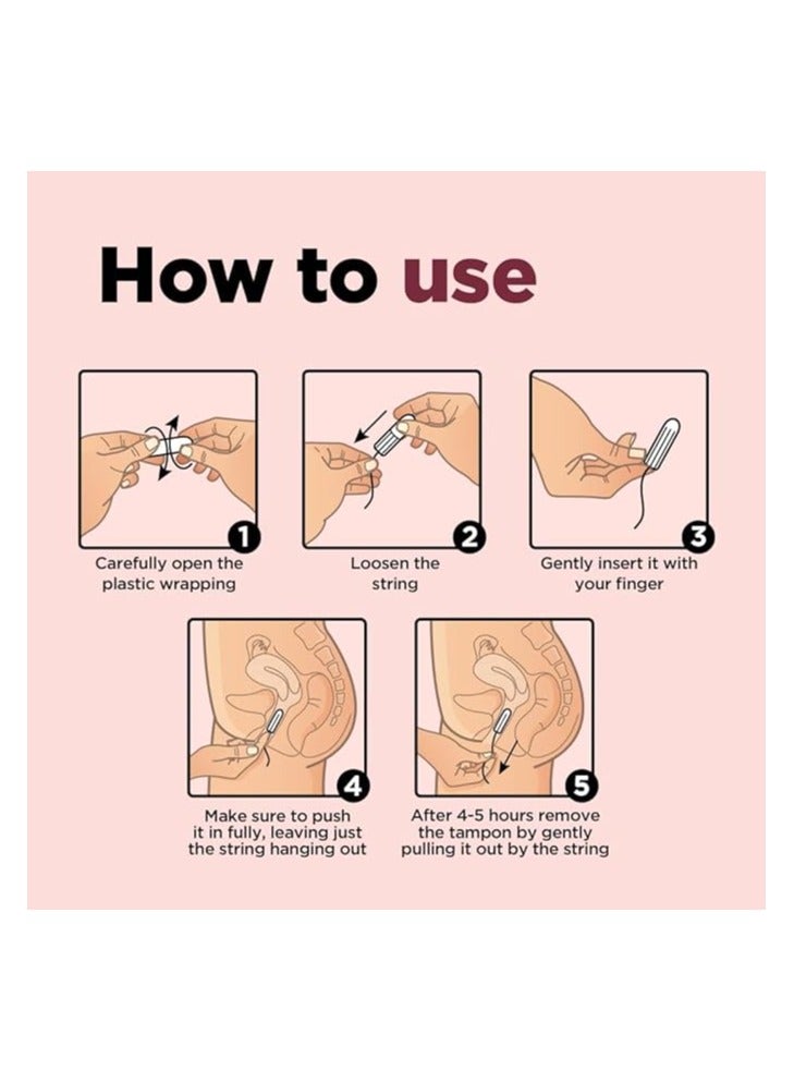 Pee Safe 100% Organic Cotton Tampons | Biodegradable, Regular Absorbency (Pack of 16) - Image 5