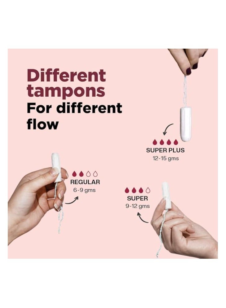 Pee Safe 100% Organic Cotton Tampons | Biodegradable, Regular Absorbency (Pack of 16) - Image 3