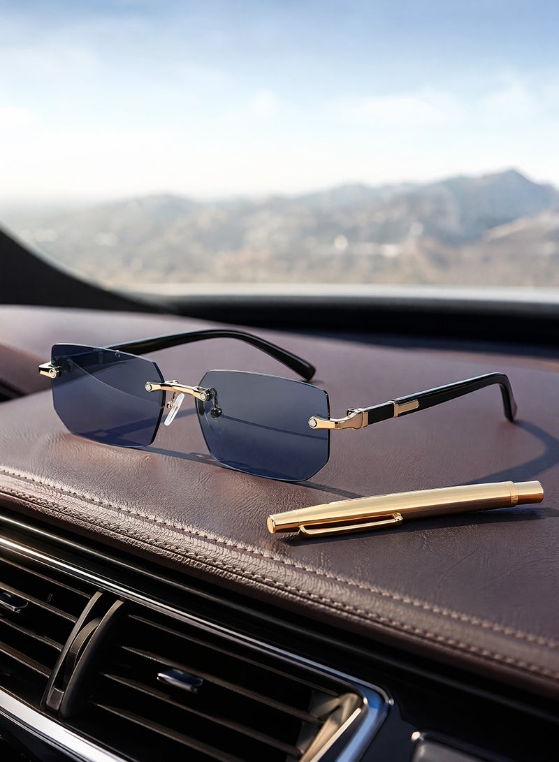 Retro Personalized Frameless Fashion Trend UV Protection Sunglasses Unisex - Image 5