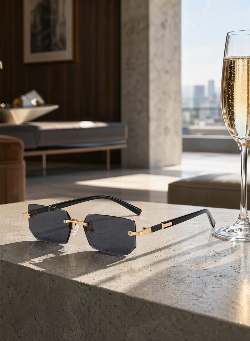Retro Personalized Frameless Fashion Trend UV Protection Sunglasses Unisex - Image 1