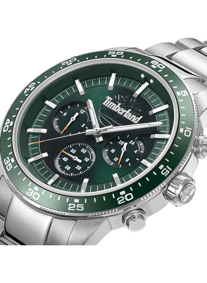 Timberland Men Timberland Parkman Multifunction - Mens Watch - Green Dial, Steel Bracelet - Image 4