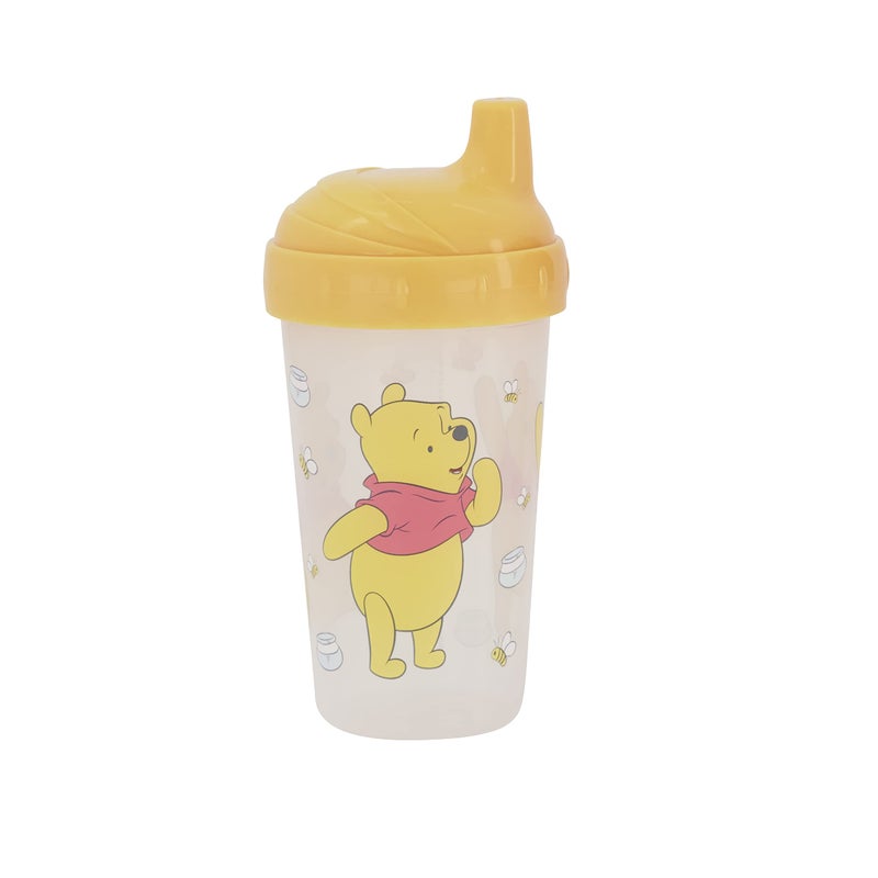 Disney Toddler Sippy Cups for Girls/Boys | 10 Ounce Winnie The Pooh Sippy Cup Pack of Two with Straw and Lid | Durable Blue Leak Proof Travel Water Bottle for Toddlers - Image 2