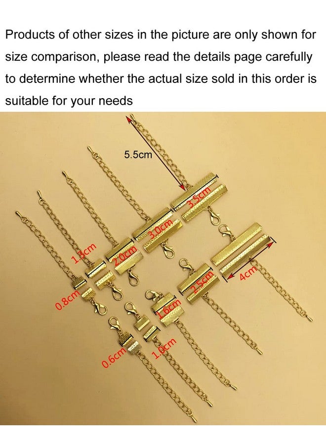 lasenersm 20 قطعة مشابك نهاية الشريط مع مشبك جراد البحر وسلسلة تمديد لمشابك حبل الشريط نهايات مسطحة مع مشبك جراد البحر وسلسلة تمديد لصنع المجوهرات 16 مم فضي - Image 3