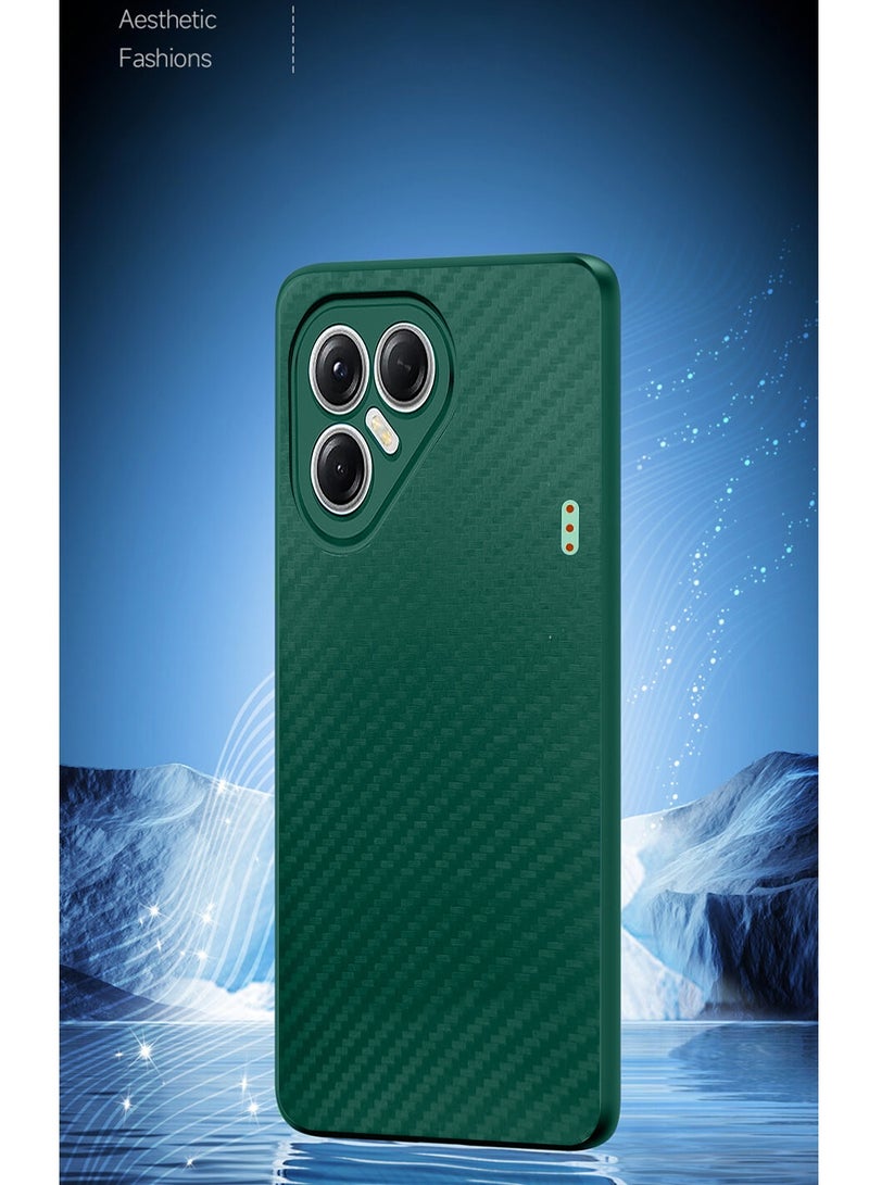 Wtech Tecno Pova 7 5G 2025 Liquid Silicone Carbon Fiber Texture Case Cover (MCFPSN) - Dark Green - Image 4