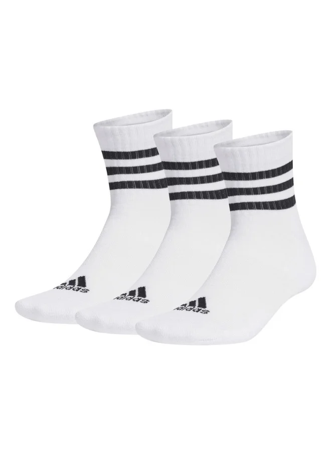 اديداس اوريجينالز adidas 3S C SPW MID 3P White Training SOCKS for Unisex - KXL