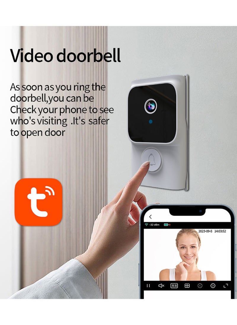 Sharpdo Wi-Fi Smart HD Video Doorbell, Supports Mobile Phone Remote Control, Voice Intercom, Night Vision, Infrared Function - Image 4
