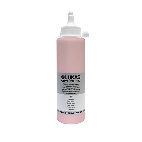 Lukas CRYL Studio Artist Acrylic Paint Peach Pink 250 ml Bottle High Pigment Acrylic Paints for Canvas Painting Large Scale Works MediumViscosity WaterMixable Fast Drying - Image 1