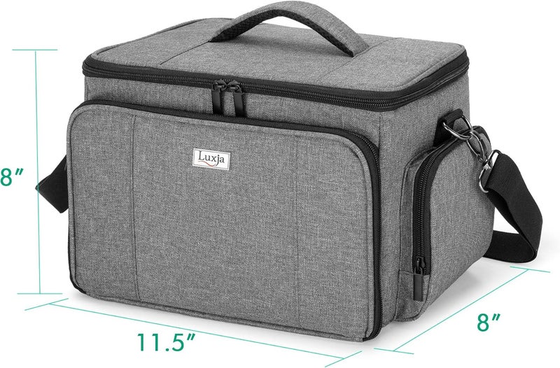 LUXJA High Capacity Sewing Accessories Organizer (Bag ONLY), Sewing Supplies Organizer with Shoulder Strap (Patent Design), Gray - Image 5