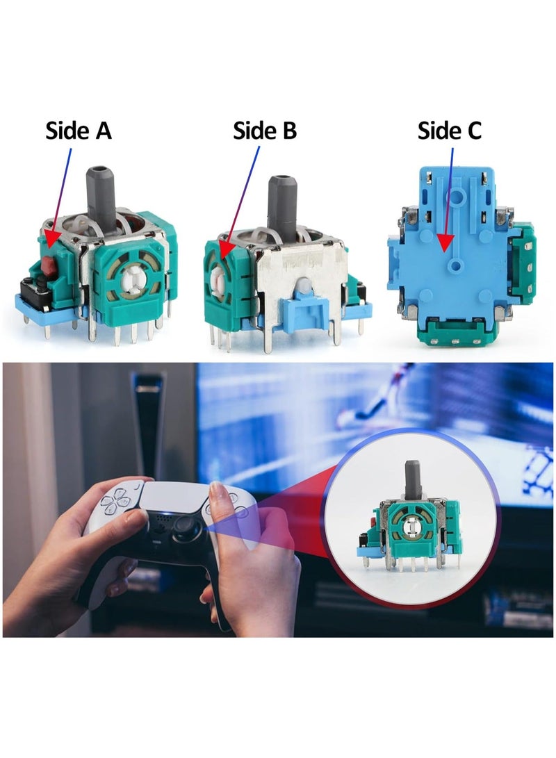 3D PS5 Joysticks Replacement For Sony Playstation 5 PS5 Controller Joystick Replacement PS5 Analog Stick Replacement for PS5 Thumbsticks Module Controller Replace Accessories (4PCS) - Image 5