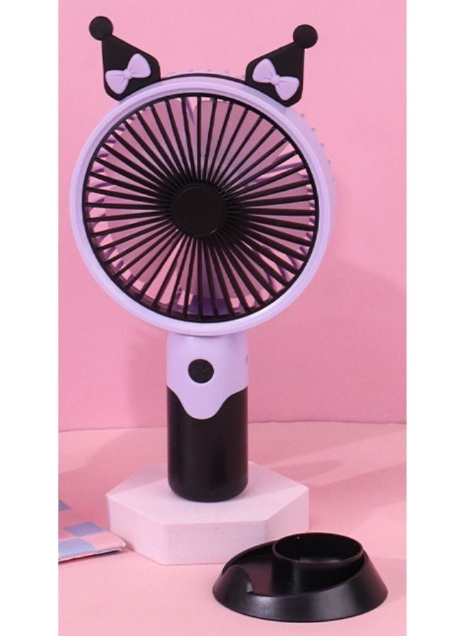 SMARTX Cartoon themed Handheld Mini Fan Battery Operated Small Personal Portable Fan Speed Adjustable USB Rechargeable Fan for Kids Girls Women Men Home Office Indoor Outdoor Travelling - Image 2