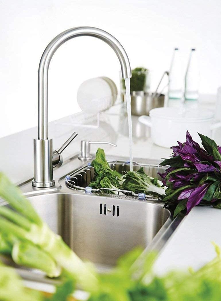 PuriPro Puri Pro Sink Mixer Hot and Cold Kitchen Faucet Stainless Steel Bathroom Single Lever Tap - Image 2