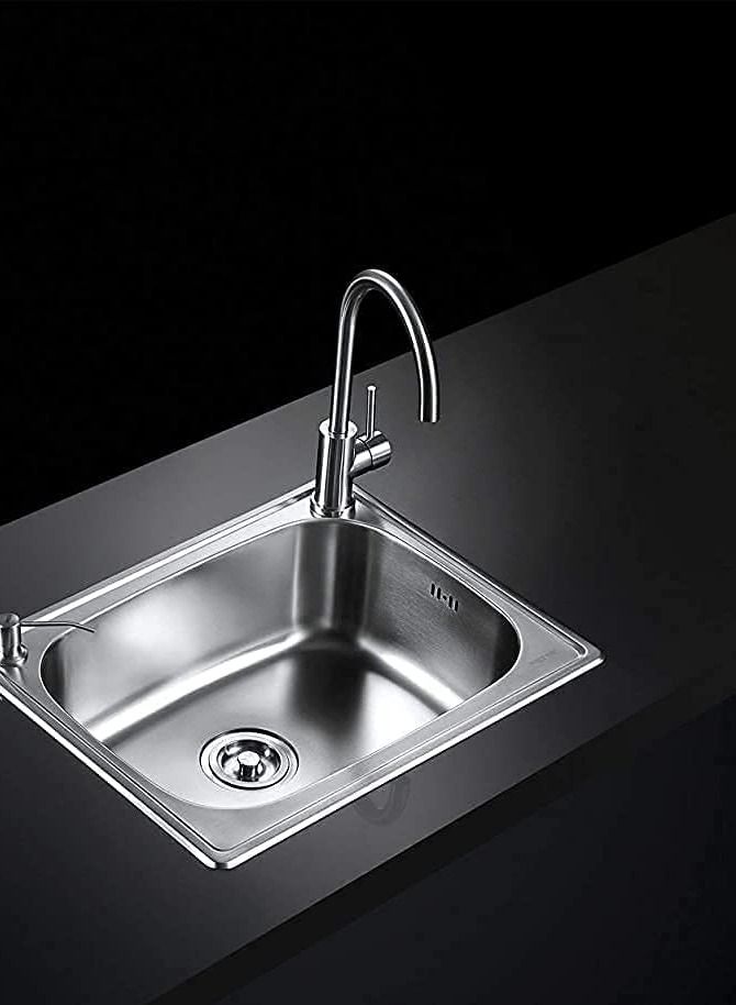 PuriPro Puri Pro Sink Mixer Hot and Cold Kitchen Faucet Stainless Steel Bathroom Single Lever Tap - Image 5