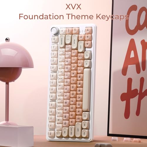 OHY Jelly Keycaps, XVX HOA Profile 132-Key PBT+PC Shine-Through Keycap Set, Cute Custom Gradient Keycaps for Mechanical Keyboards with MX Switches - Flesh Pink (Only Keycap, No Keyboard) - Image 2