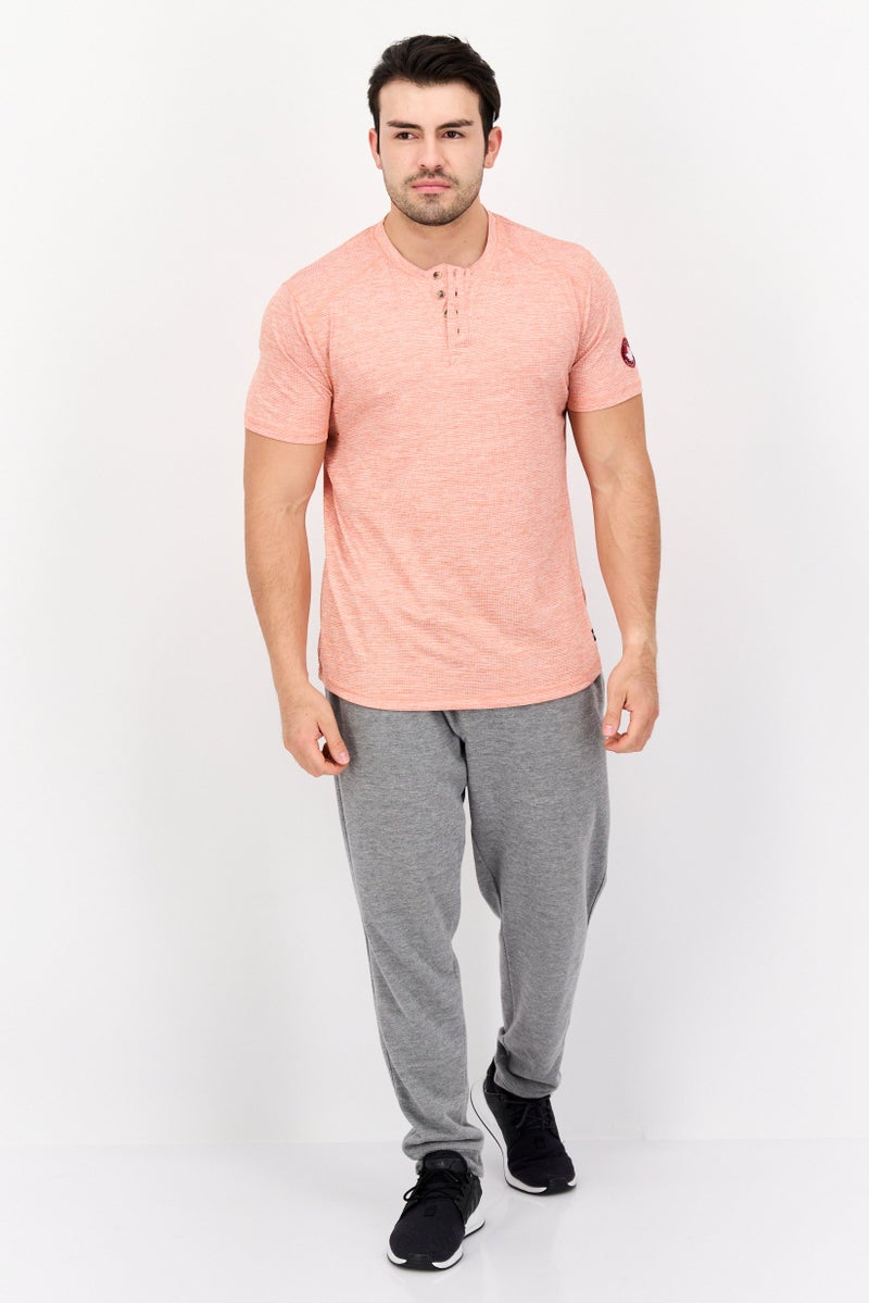 Canada Weather Gear Men Sportswear Fit Heather Outdoor T-Shirt, Peach - Image 4