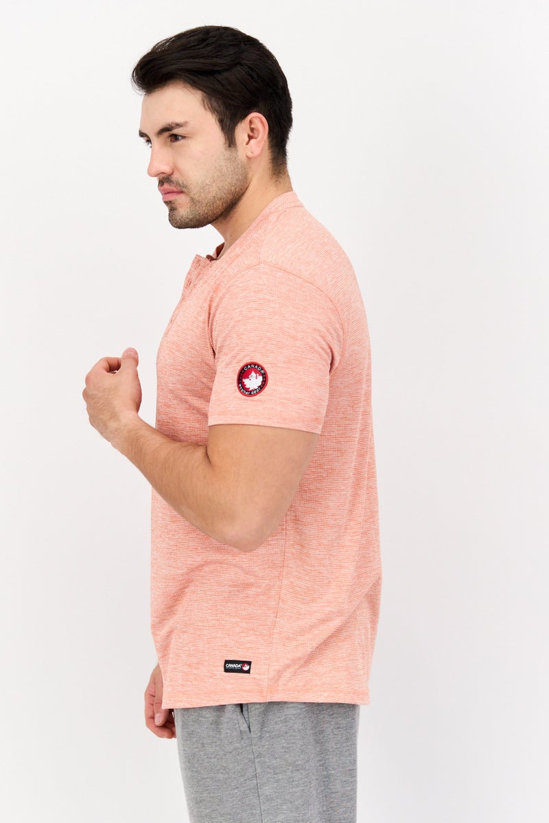 Canada Weather Gear Men Sportswear Fit Heather Outdoor T-Shirt, Peach - Image 3